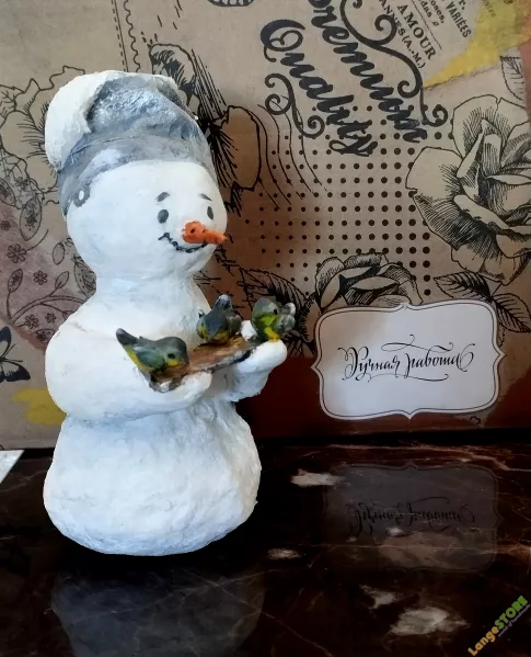 Новогодняя  ёлочная игрушка снеговичёк, Новый Год, Верхнебаканский, ручная работа, handmade