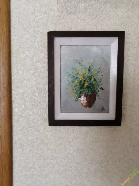 Картина маслом  "желтые цветы", Другая, Верхнебаканский, ручная работа, handmade